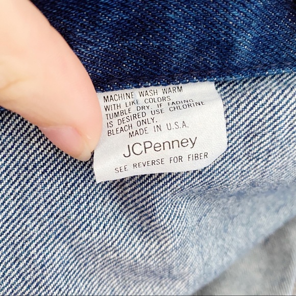 Vintage Plain Pocket Embellished Denim Jacket - Picture 5 of 9